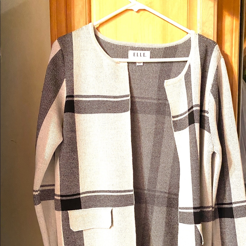 Sweater, Checkered, With Silver Thread - image 1